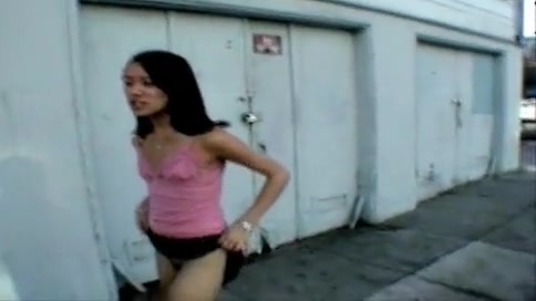 Cute Japanese girl shows her shapes