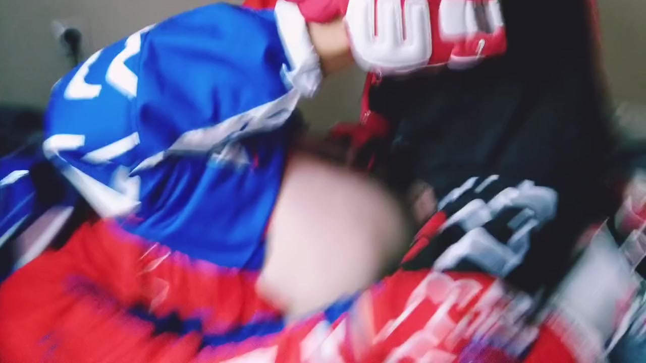 Mx-rider Engages In Intimate Encounter With Man In Helmet And Sneakers