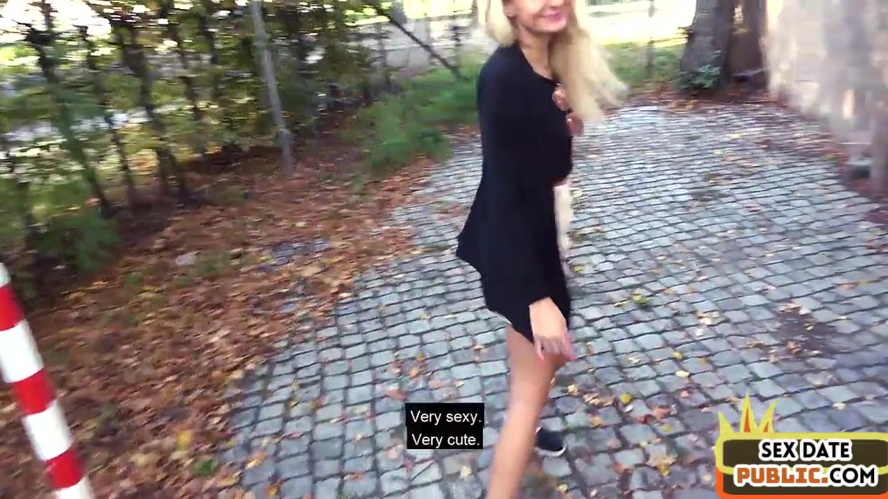 German sex date petite amateur sucks cock outdoor in public