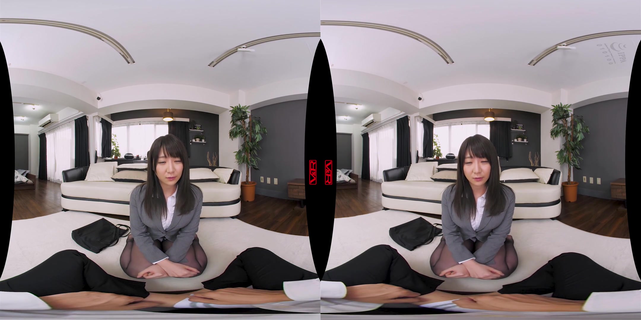 Your Gentle Teacher in Black Pantyhose Teaches you to Masturbate; Busty and Sexy JAV Idol in Nylon Stockings