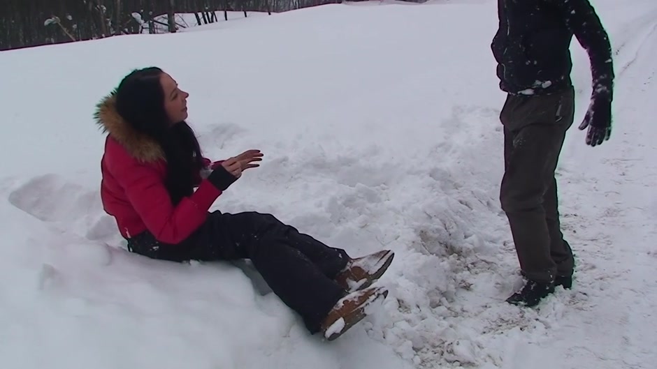 Emmy in porn outdoors video of a horny couple