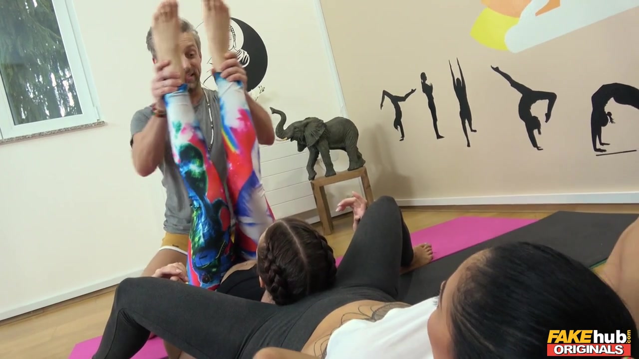 Canela Skin & Lutro Steel & Violetta in Dirty Yoga Teacher - FakehubOriginals
