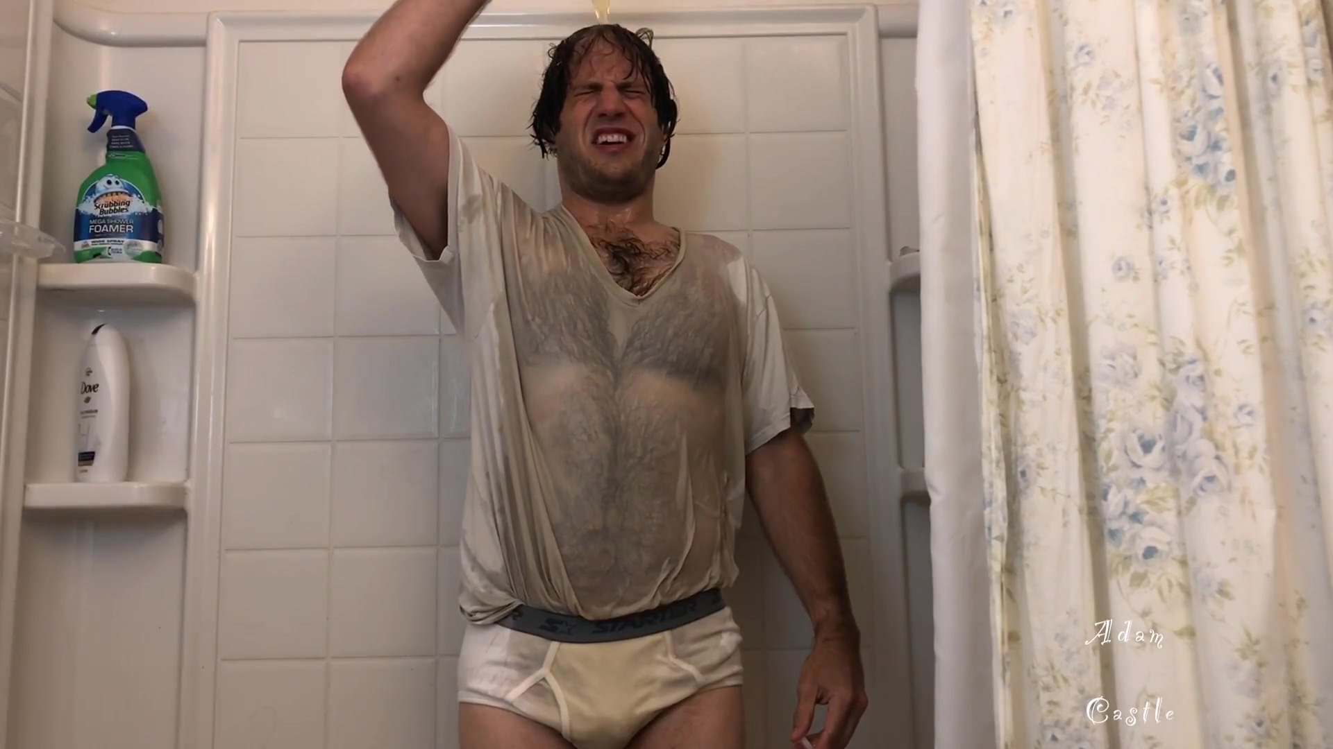 Stud In White Underclothes Piss Splosh