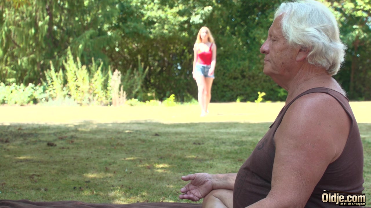 Old yogin seduced by young blonde student 18+