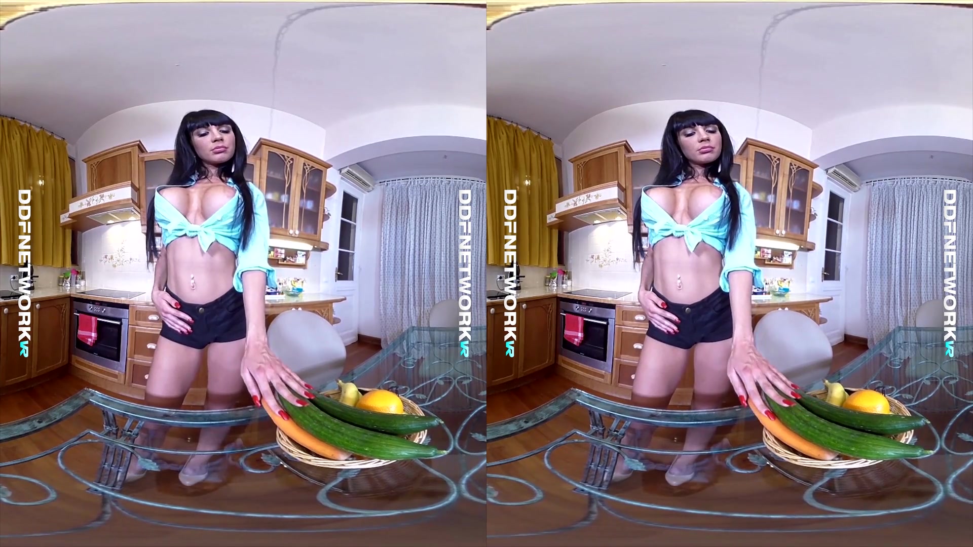 Valentina Ricci in Carrot & Cucumber: Busty Babe Fucks Veggies in VR Porn - DDFNetworkVR