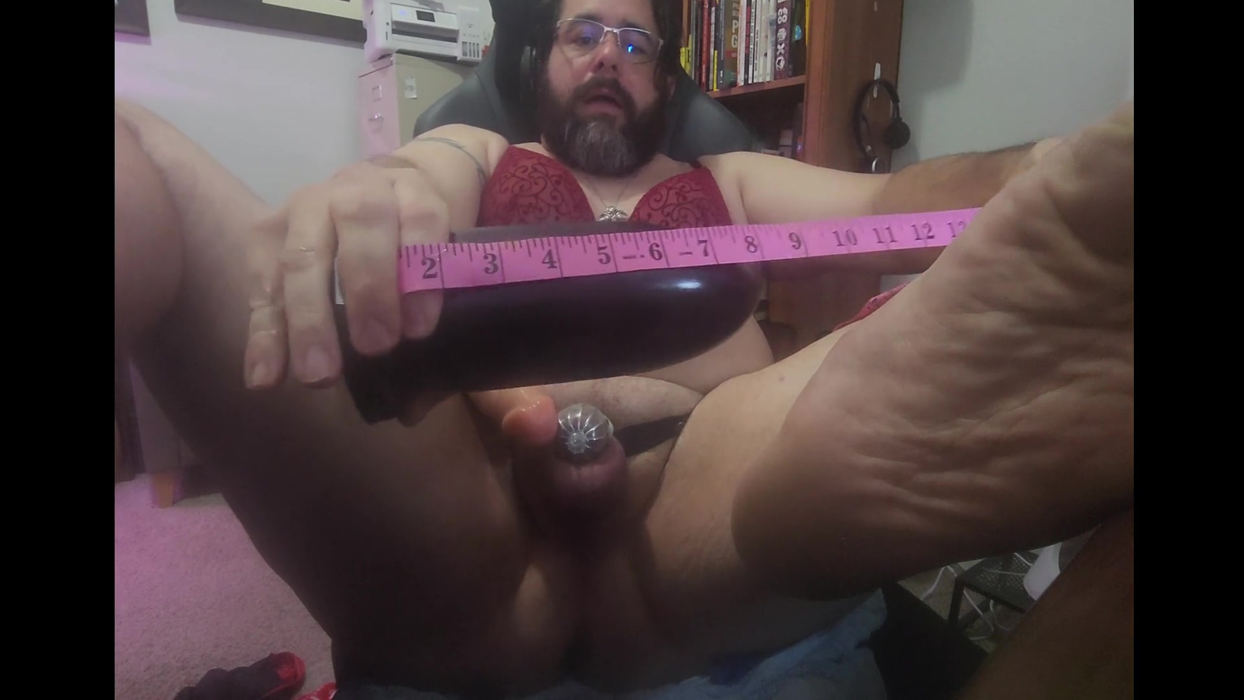Fucking My Married Faggot Ass With 12 Inch Dildo And Almost 3 Inch Wide Plug