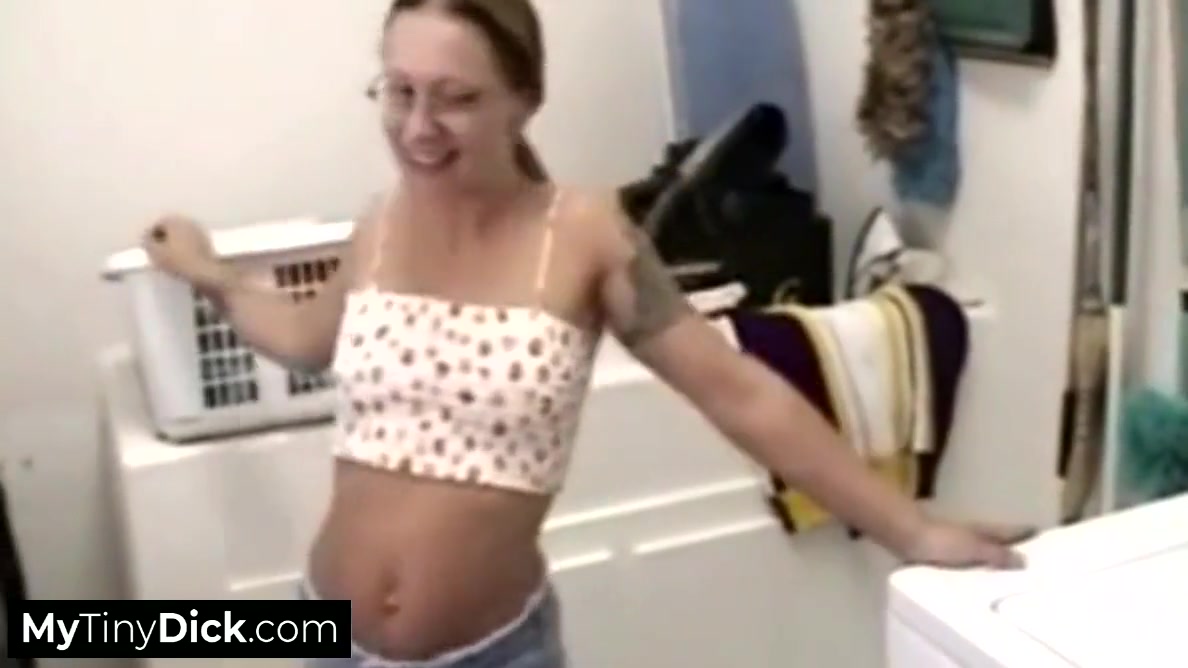 A Filthy Brunette With Glasses Is Giving A Small Dick A Blowjob