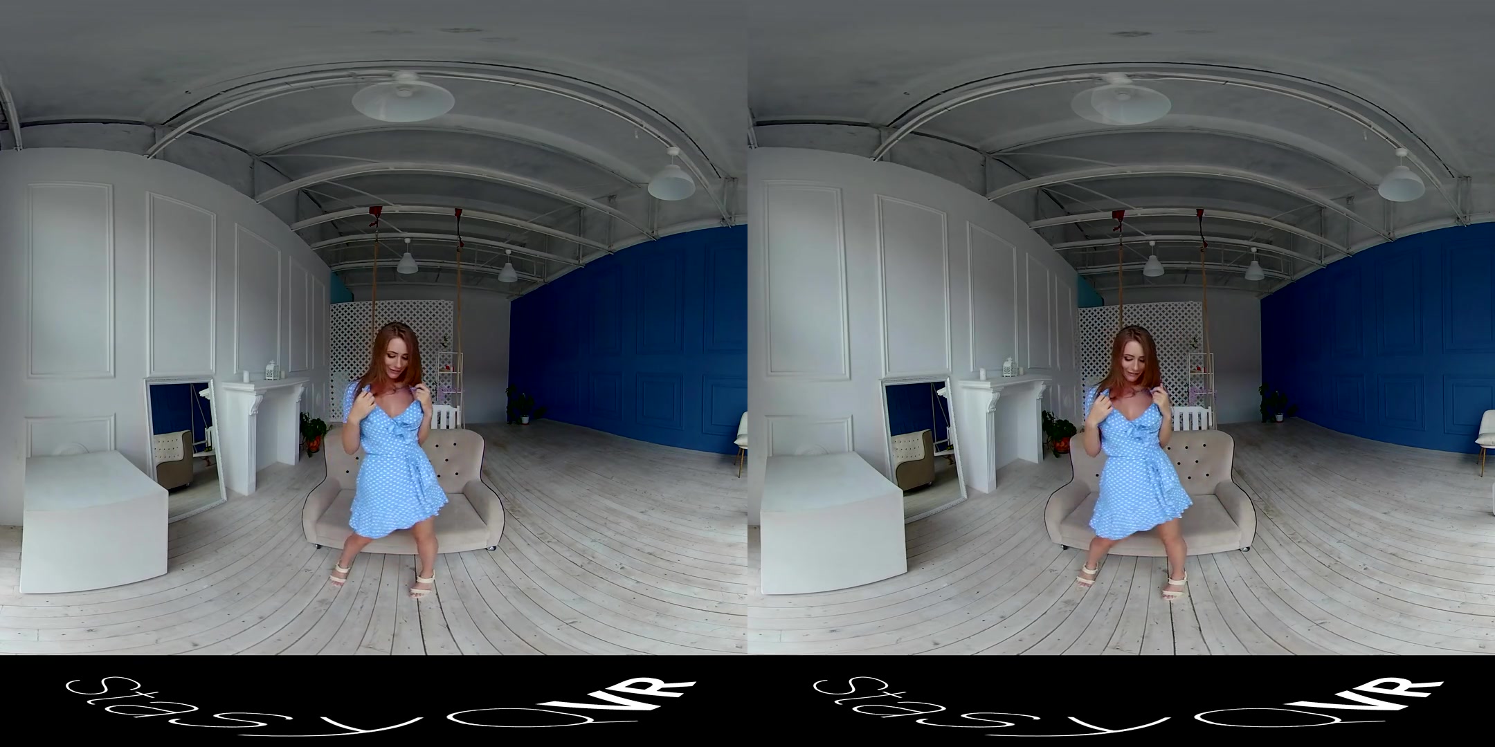LunyQ in Red Hair, Blue Dress - StasyQVR