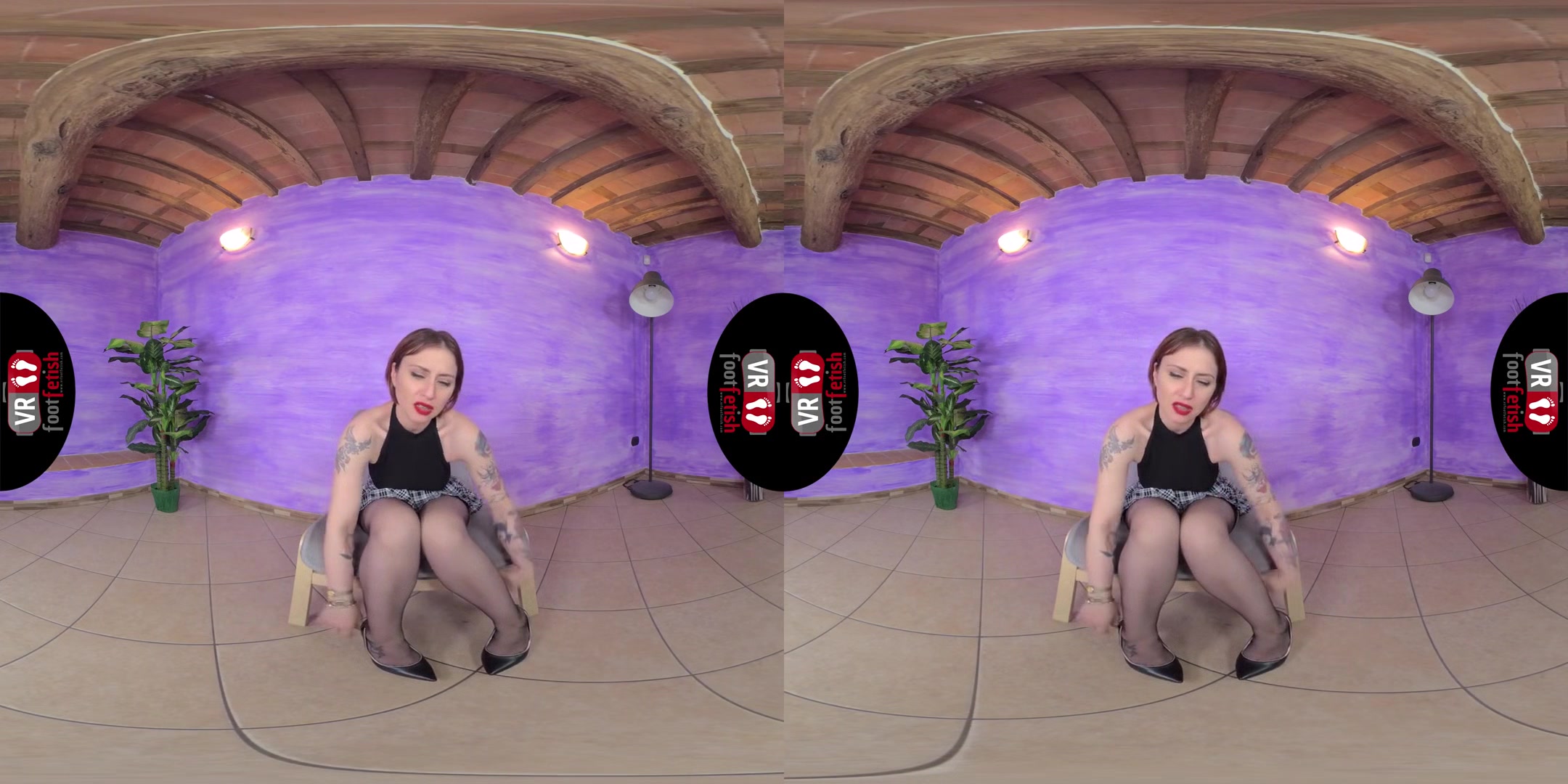 Irresistible Ammalia Pours Some Baby Oil On Her Nyloned Feet - Foot Fetish Virtual Reality POV