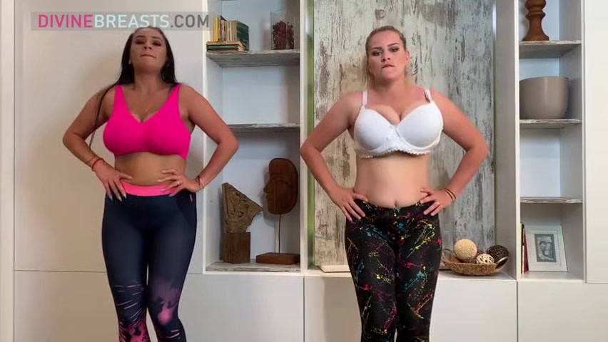 Helen and Erin Busty Aerobics Babes