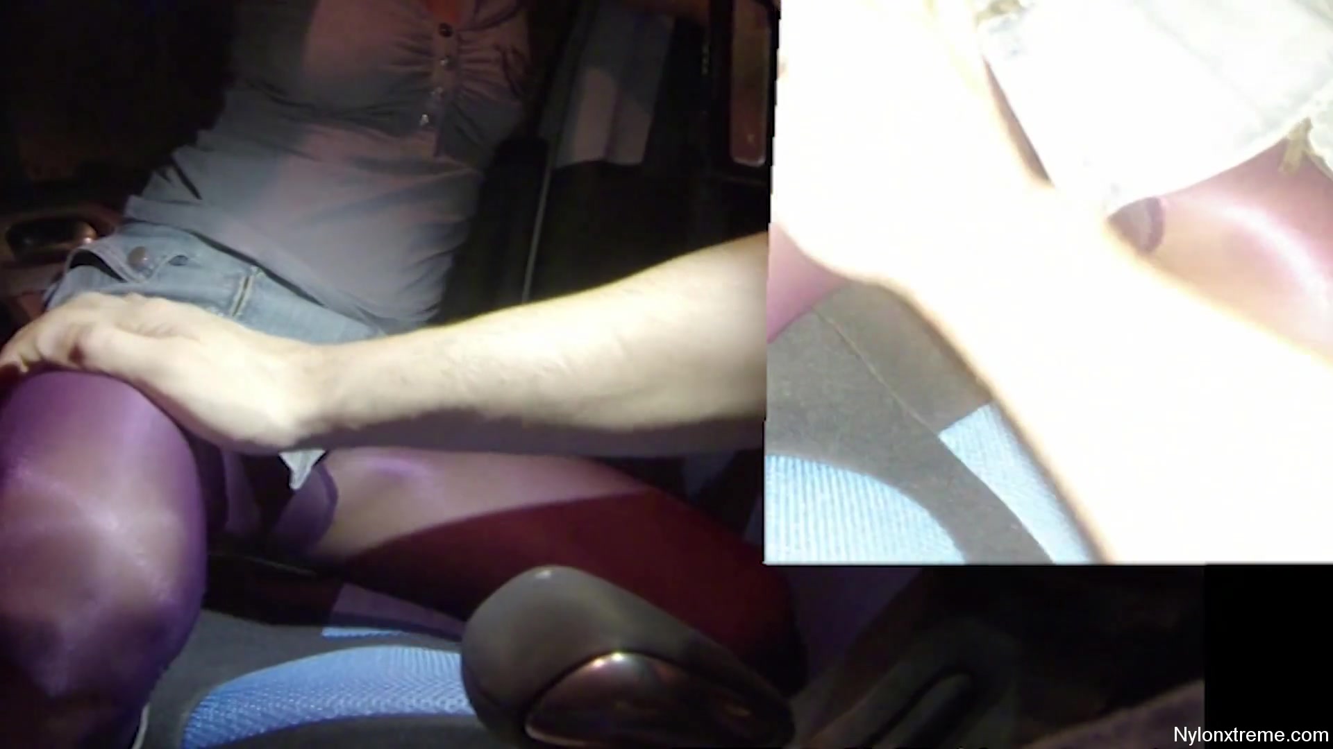 69 Blowjob In Car With Nylon Mask Wolford - Sex Movies Featuring Sexy Tights