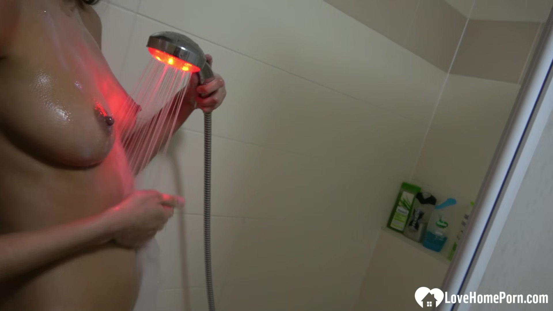 Husband assist his wife with her masturbation