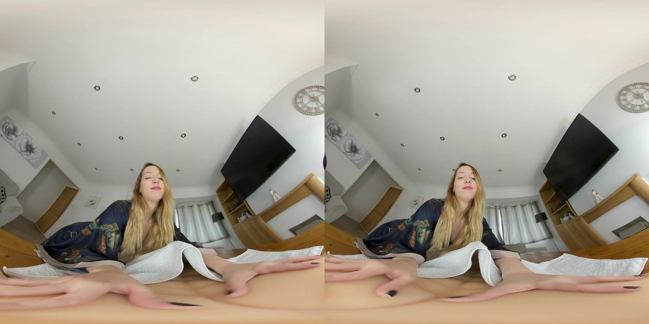Liz Rainbow - Spanish Massage; Babe Fucks Tommy Torso POV