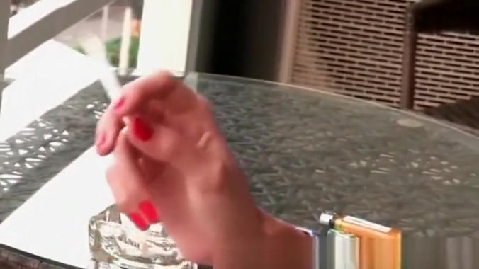 Ladyboy Crystal smoking and fucking bareback