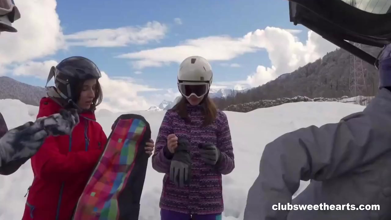 Ready Set Snow! Lesbian Foursome For