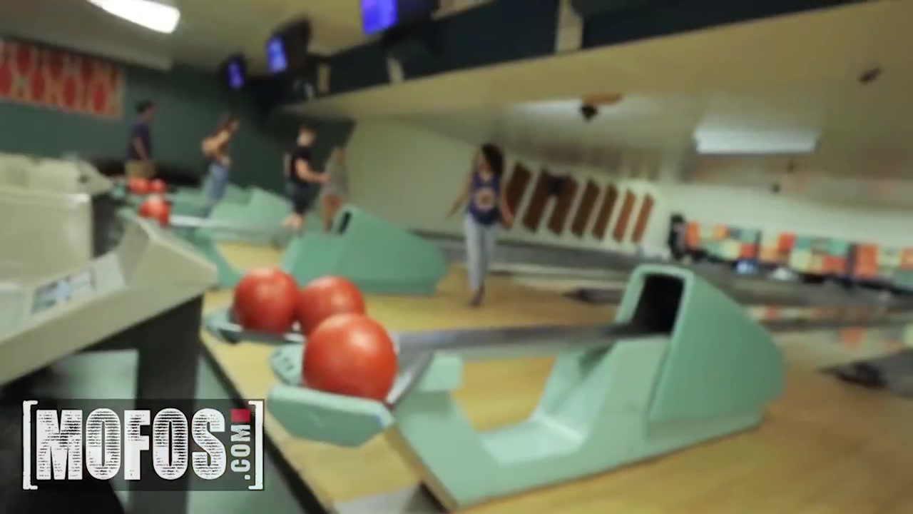 Gaby Ortega In The Bowling Alley Hoe Deepthroats A Cute Guy She Just Met & Fucks Him In Front Of Her Friends
