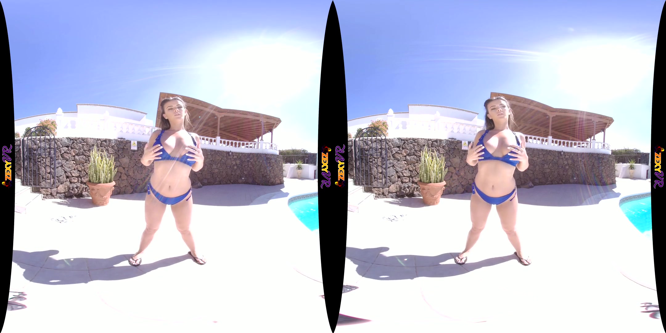 Blue Solo - Curvy Thick Big Tits Outdoor Striptease