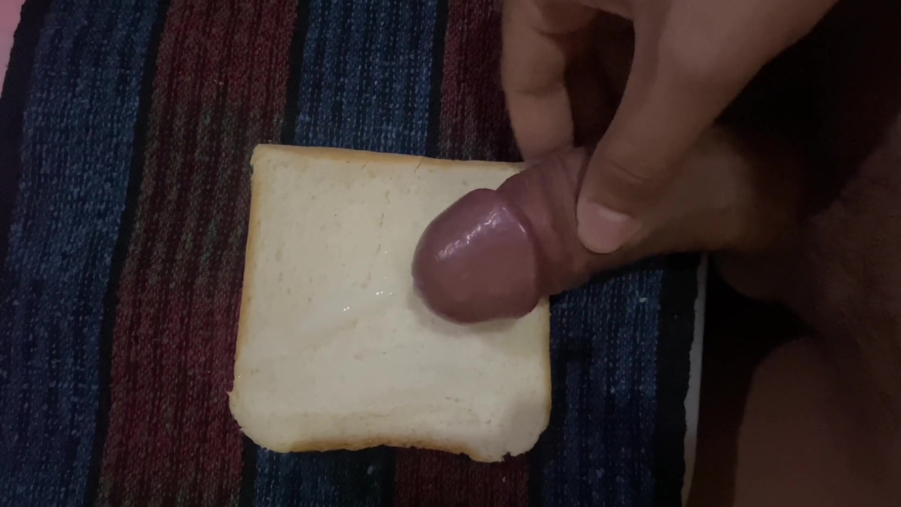 Handsome Asian Pinoy Jack Off And Cum On Bread