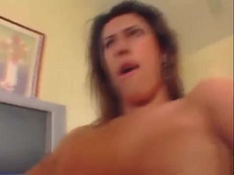 Tranny shemale jerk off and cumshot