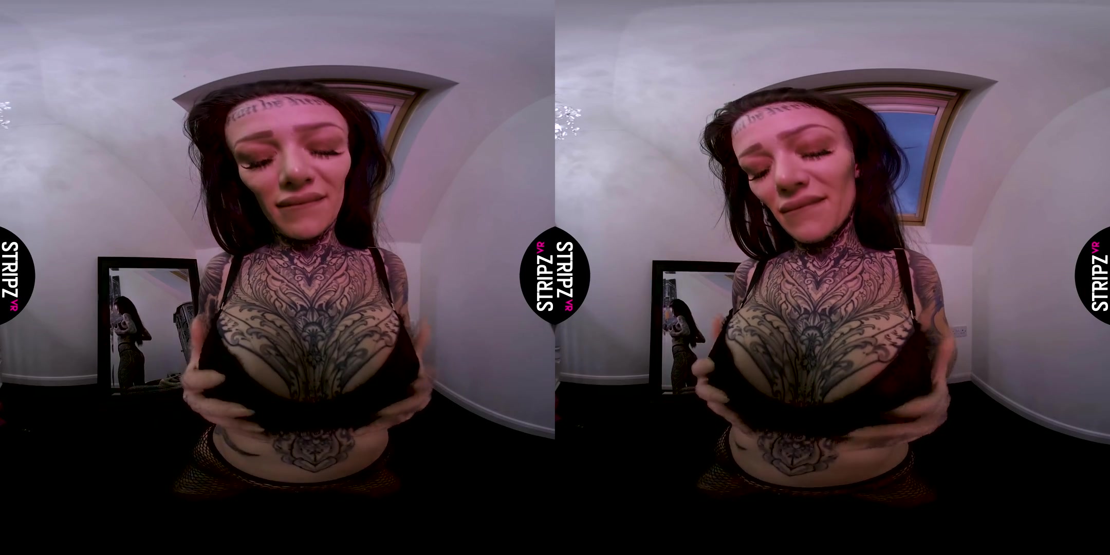 Becky Holt in Fishnets - StripzVR