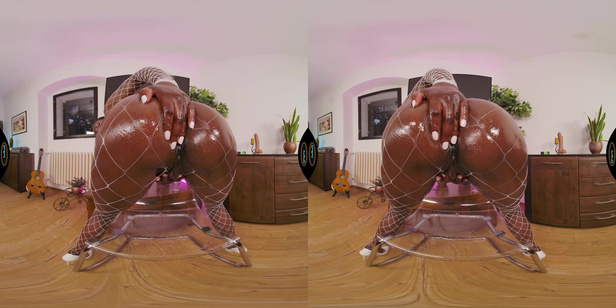 Huge Squirting All Over The Room - Real African Babe Solo with Toys