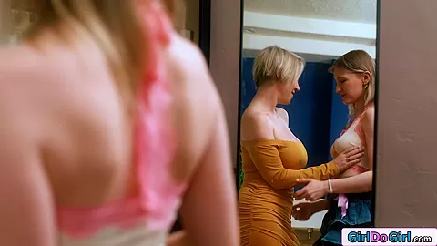 Im sucking on my stepmommys huge tits before she facesits me