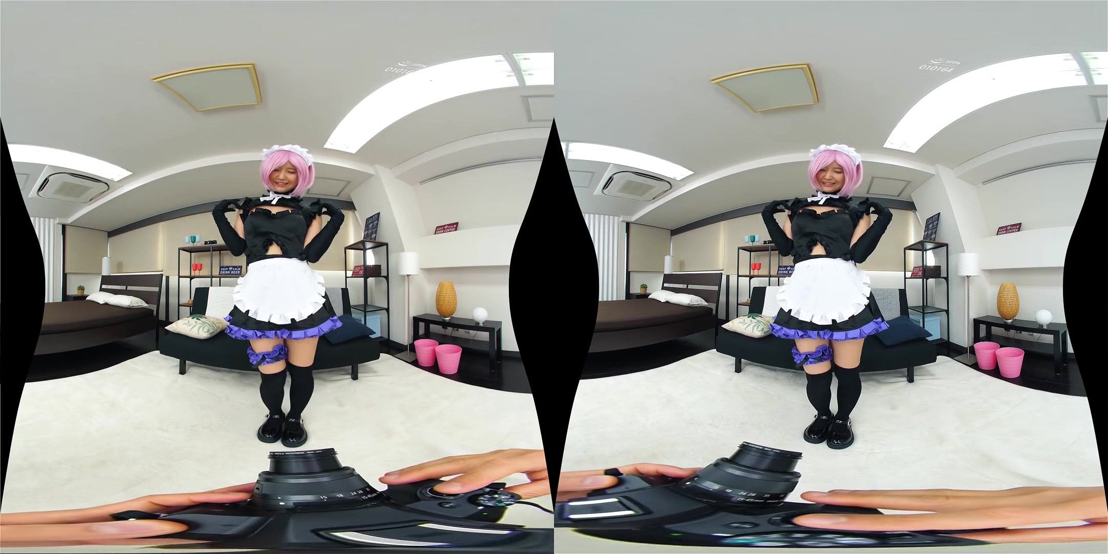 Online Hookup with the Cosplayer in a Maid Costume; Pink Hair Japanese Cosplay Hardcore JAV
