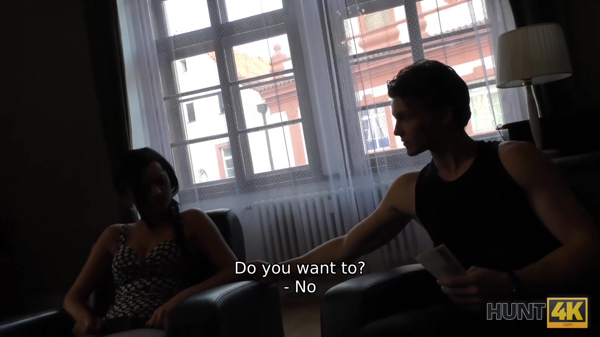HUNT4K. Boy is watching how his slutty girl makes money with pussy