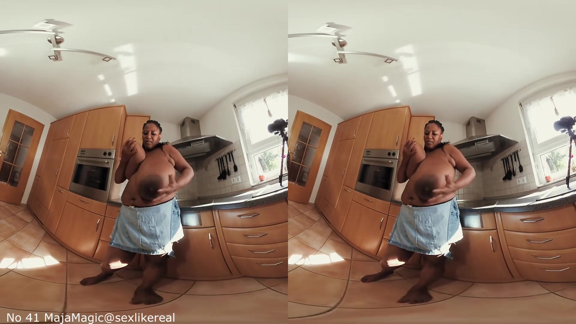 Pam - Huge Tits Ebony BBW Solo - MajaMagic - SexLikeReal