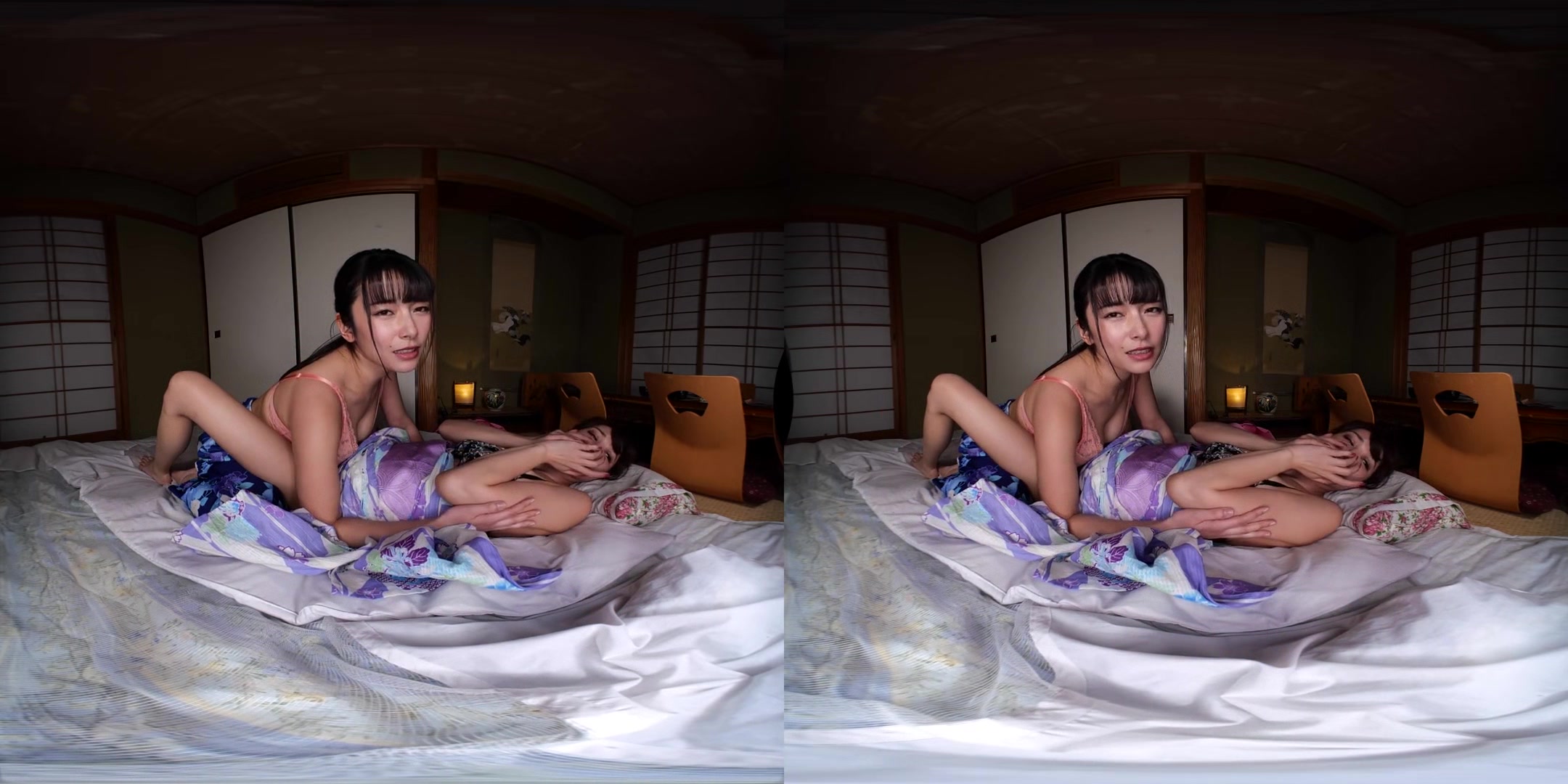 Virtual Dive: Two Beautiful Girls at the Onsen: Miho Abe & Megumi Haruno - Softcore Non-Nude Tease with Lesbian Japanese Teens