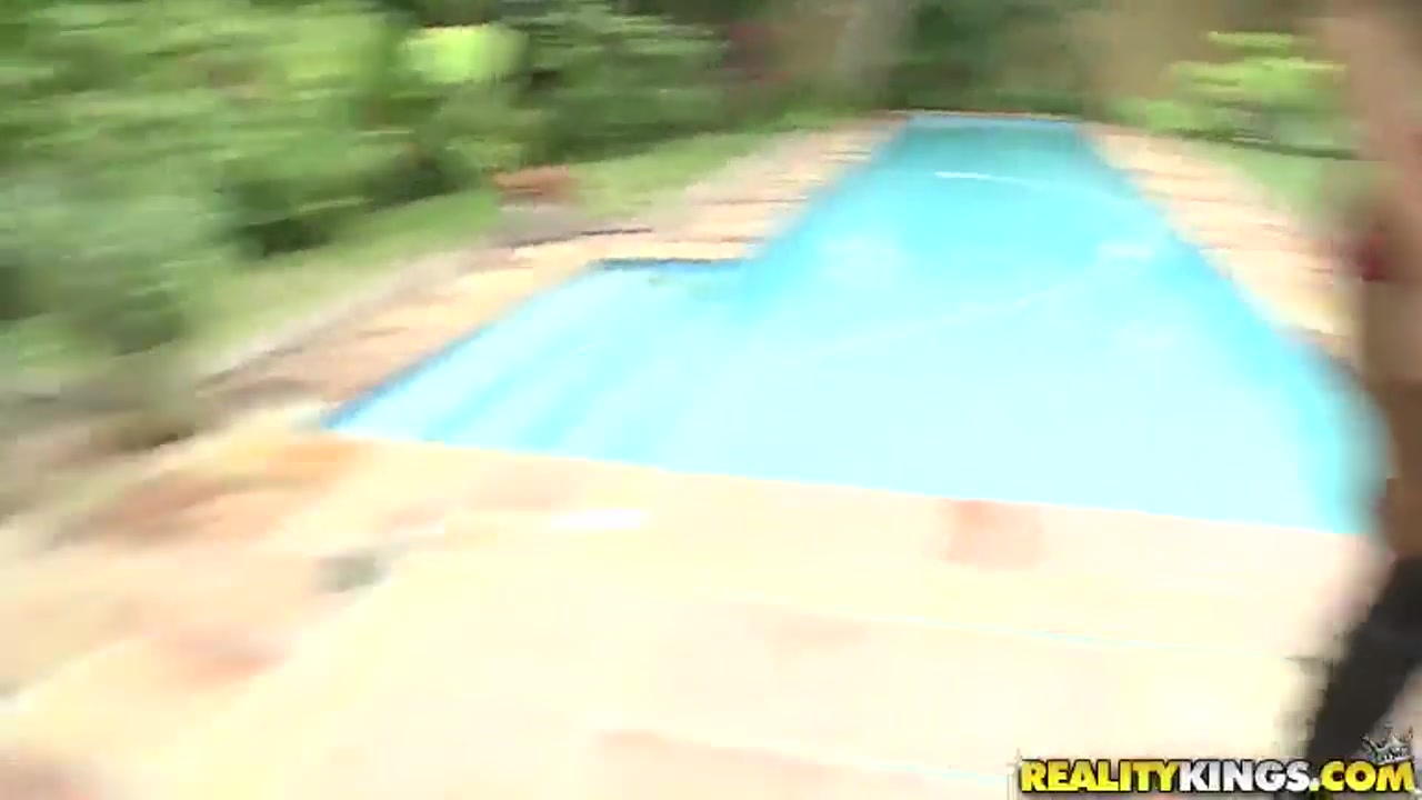 Jmac with two chocolate hot horny babes Staxxx and Zena by the pool!