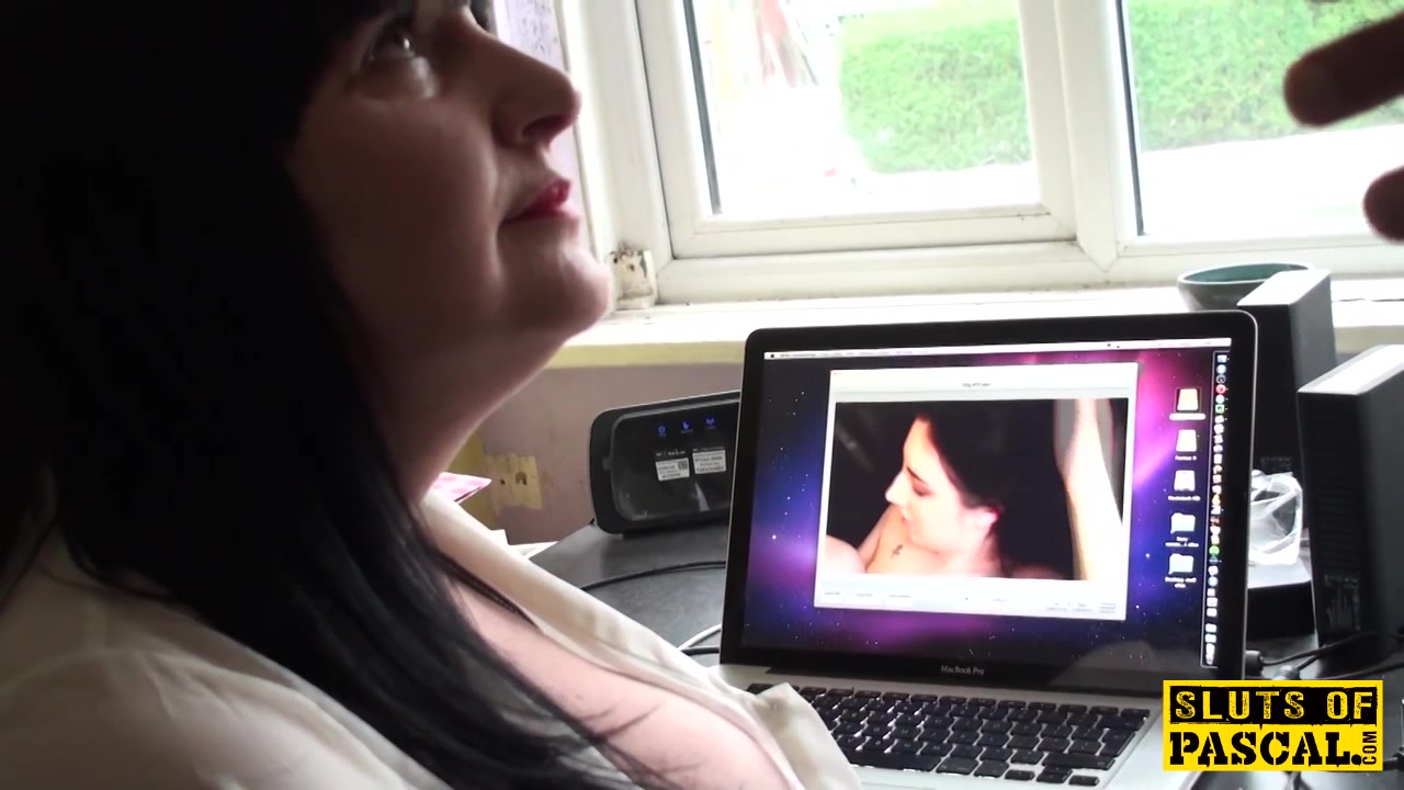 British bbw sprayed with cum over her massive tits