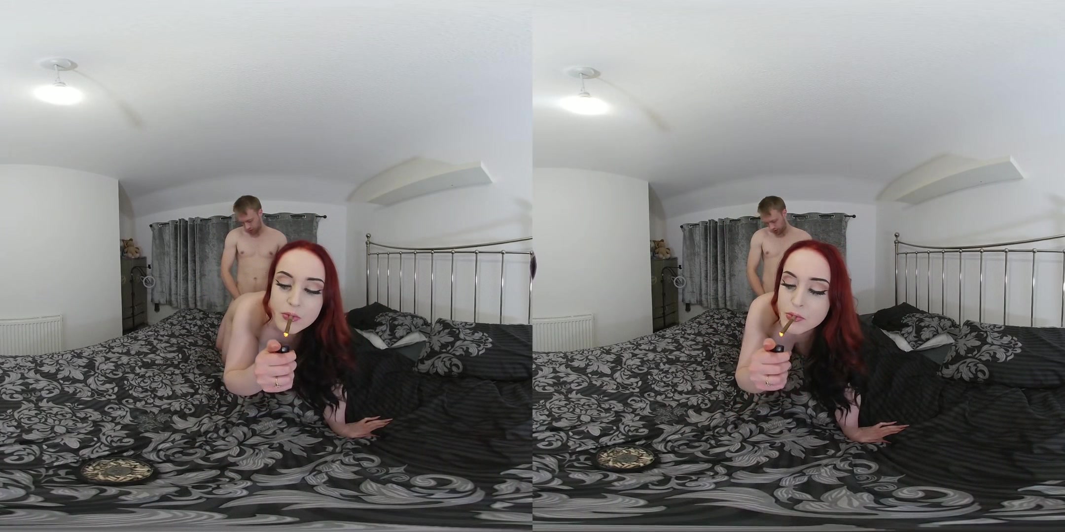 Ellie Louise - Smoking while sucking and fucking; Redhead 3D Porn Smoking Girls