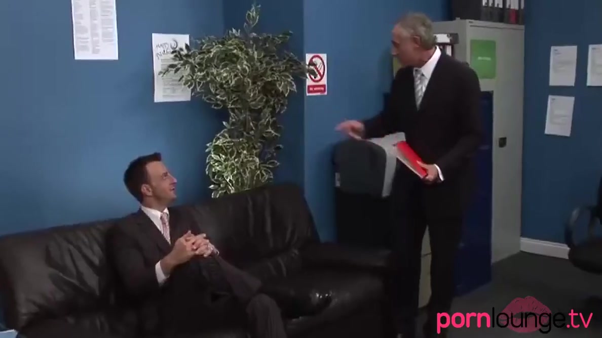 Pascal White And Dani Amour In In Office Fourway With Old Guy