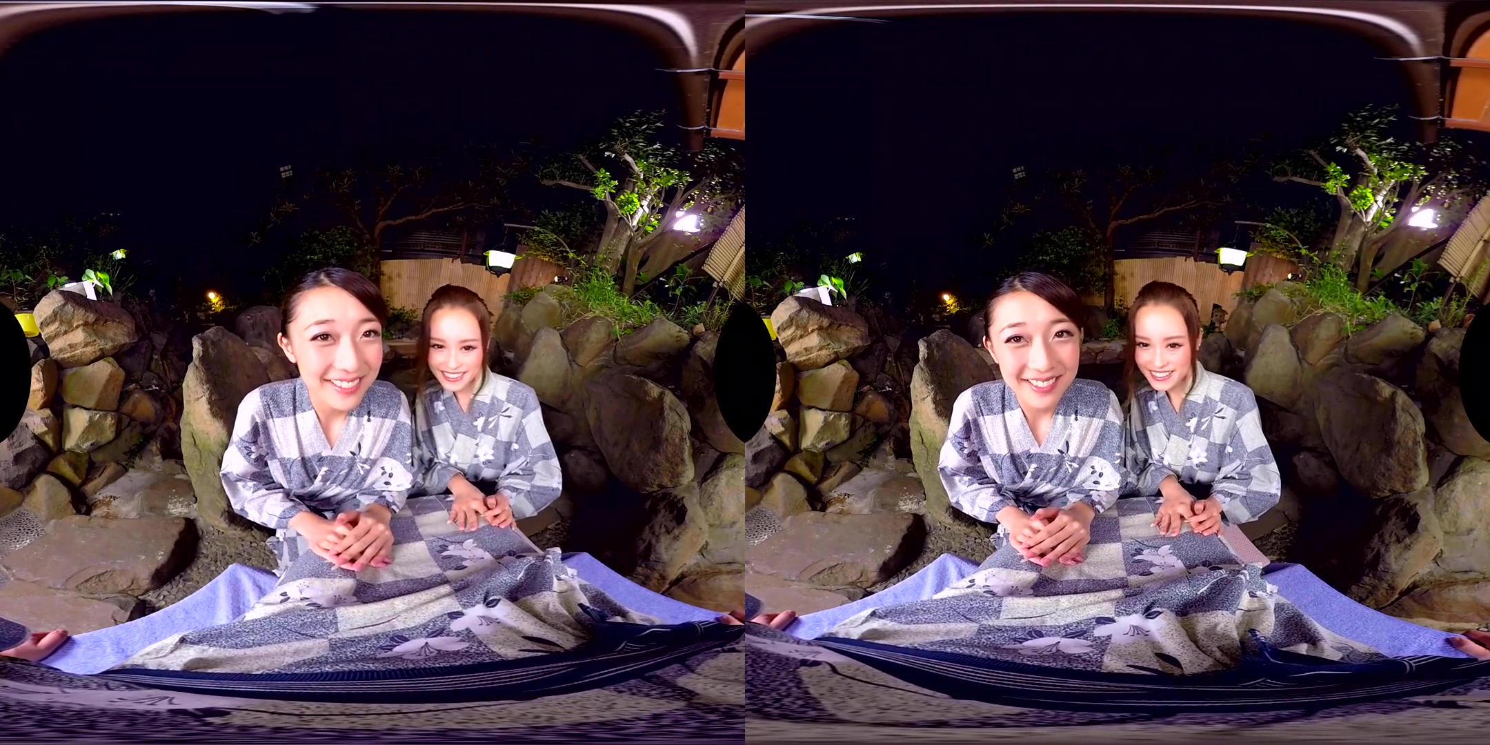 Ria Kashii & Rino Kirishima in Ria Kashii & Rino Kirishima Outdoor Onsen Heavenly Handjob and Blowjob Threesome - KoalaVR