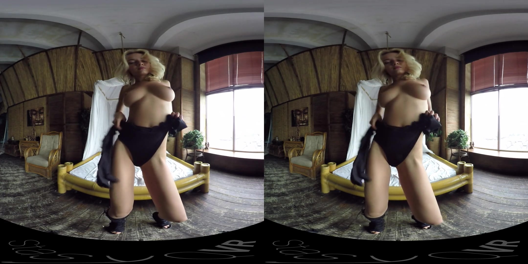 Flawless Blonde Does Sexy Striptease - StasyQVR