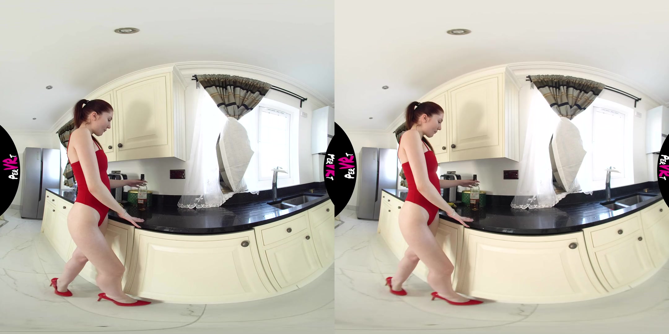 Mia Evans in Having A Bottle Of Wine - perVRt