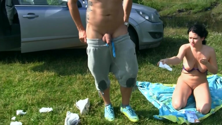 Titted student 18+ drilled on a picnic
