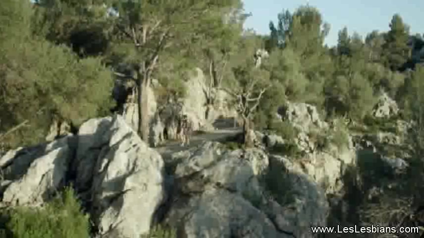 Serious Lesbian Love Outdoors