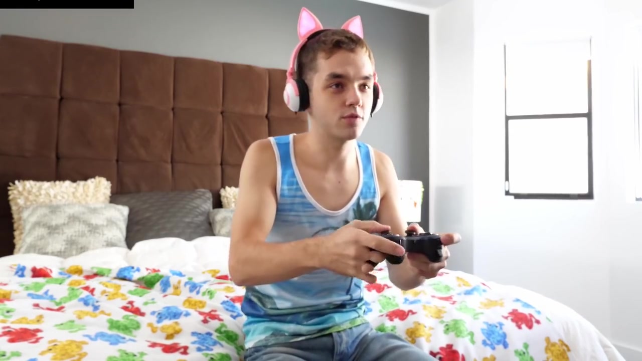 Gamer Stepson Rides Stepdads Black Cock
