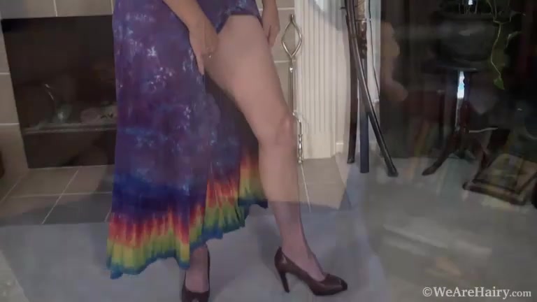 Sally masturbates in bed with her umbrella - Compilation - WeAreHairy