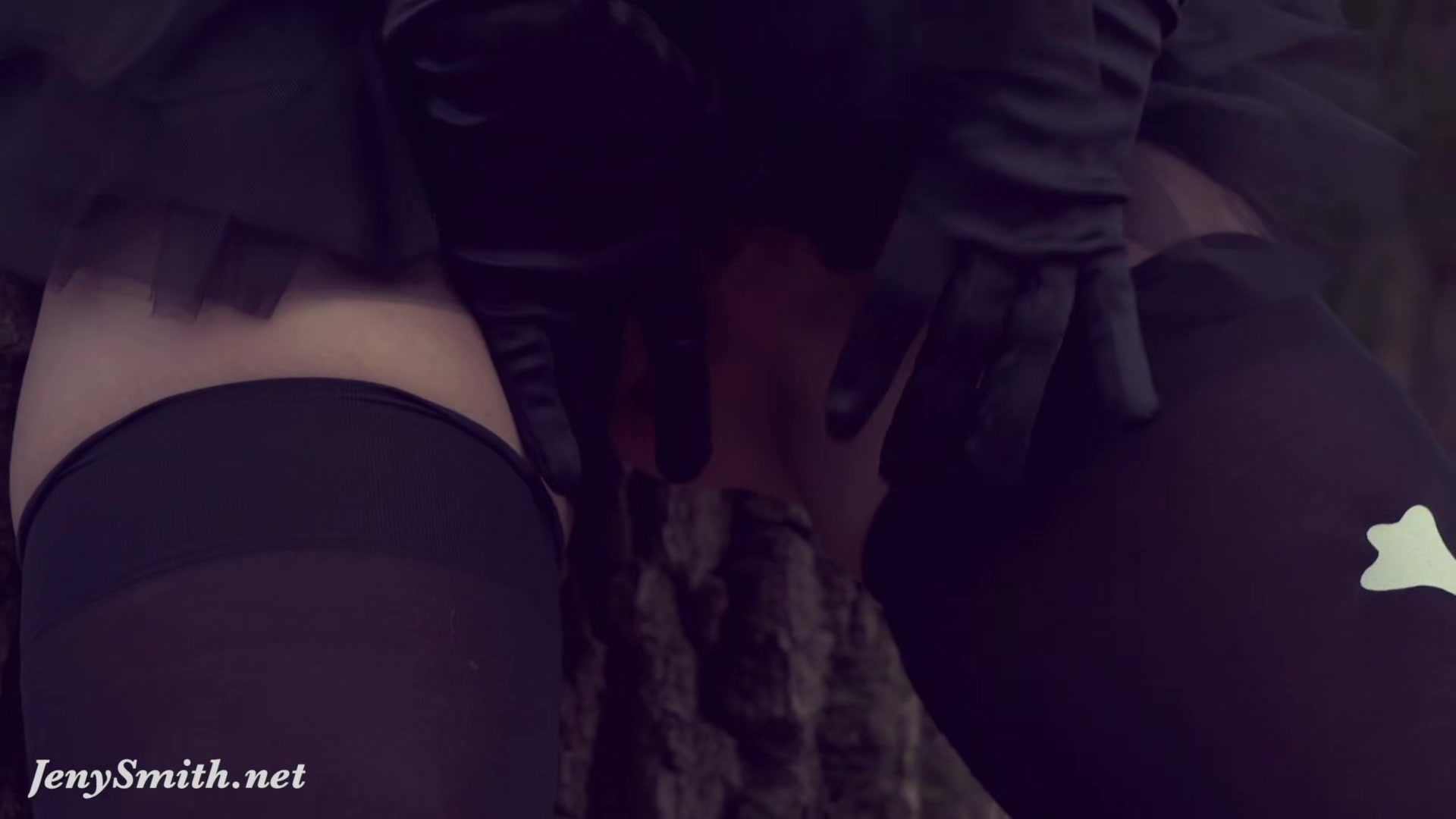 Take off my Halloween costume. Jeny Smith naked in forest