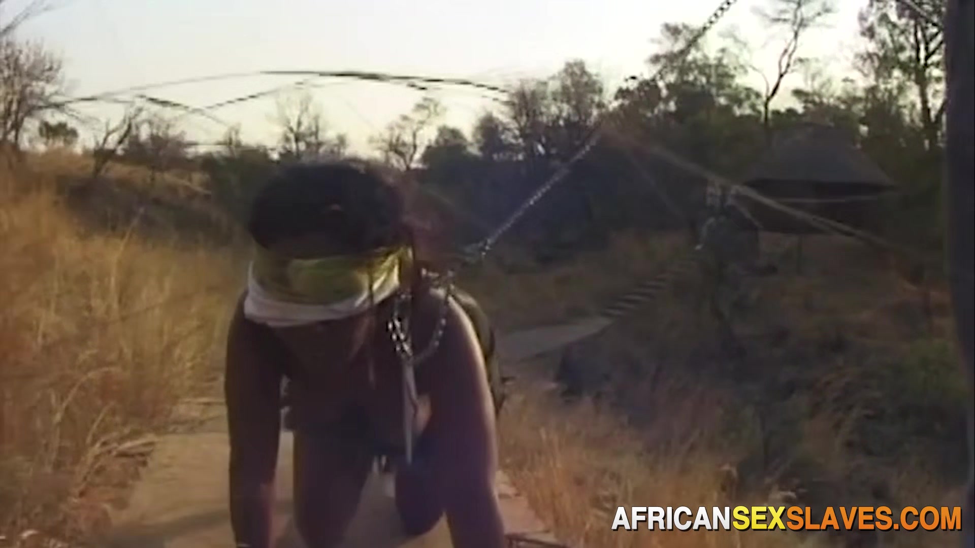 Public outdoor african ebony BDSM hardcore domination