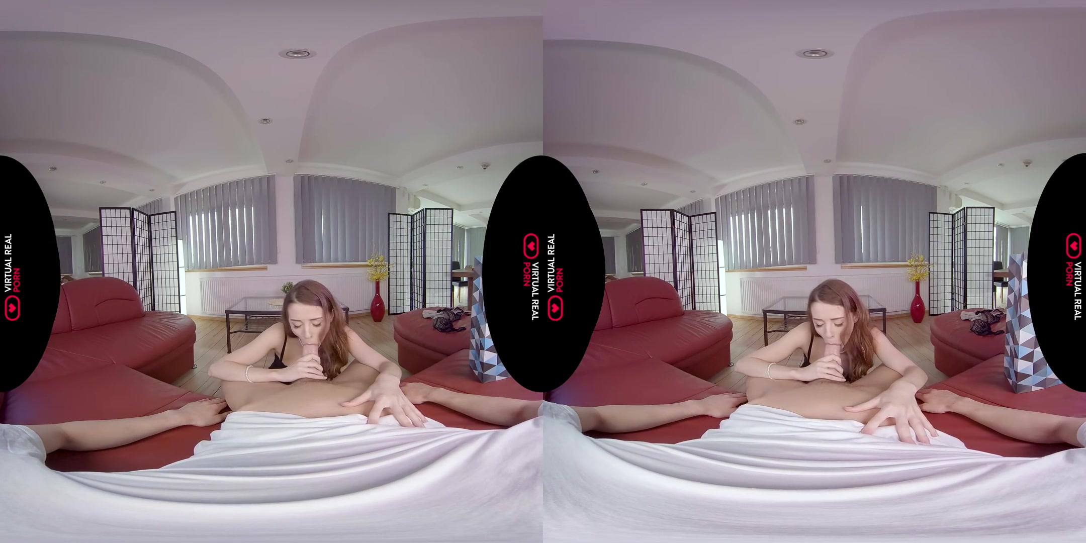 My New Lingerie - Virtual Girlfriend in Sexy Black Lingerie Gives you a Blowjob Before she Fucks You