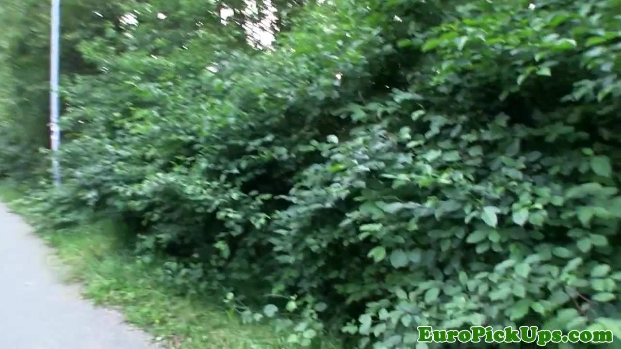 Amateur pickedup euro riding cock outdoors