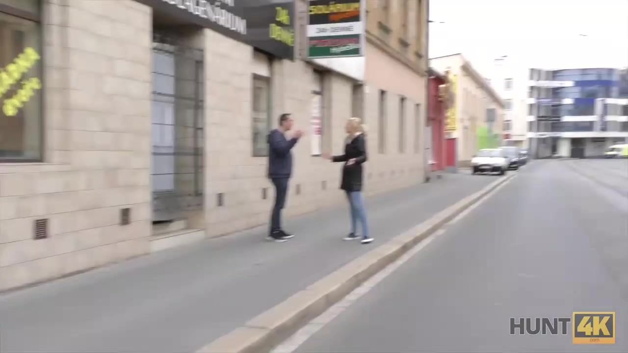 HUNT4K. Blonde picked up by man who wanted to help her financially