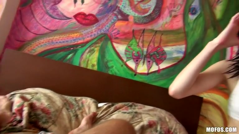 She shows her beauties before hard anal fucking