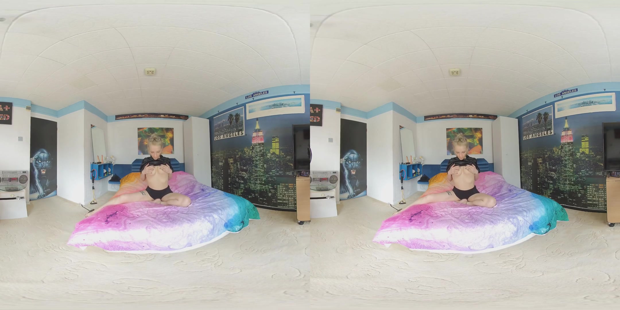 Masha Anal Dildo - Blonde Amateur Solo Masturbation in the Bedroom