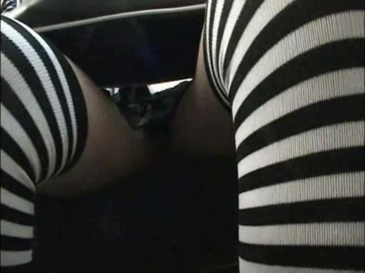 Young Asian college girl was met in the public transport