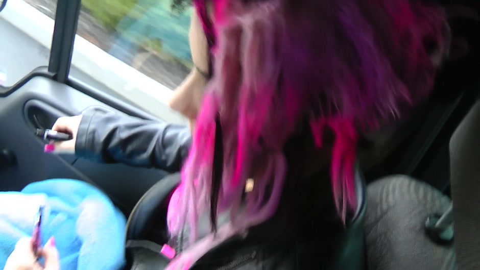 Busty slut Wendy Moon fucks in public transport